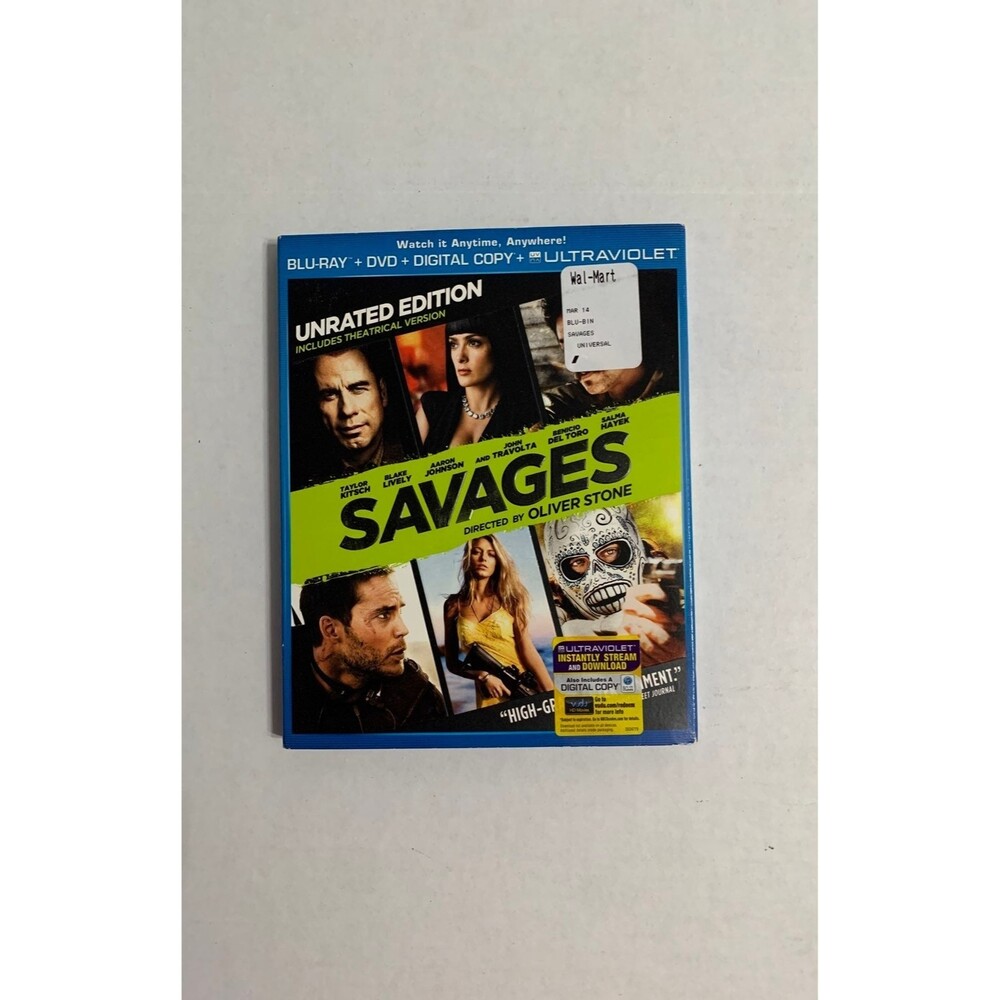 Savages Blu-ray and dvd
